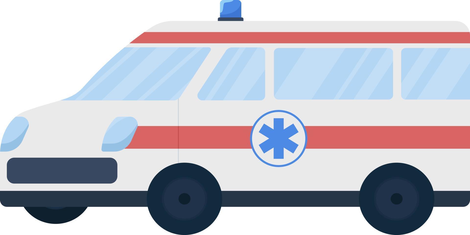 Ambulance car semi flat color vector object