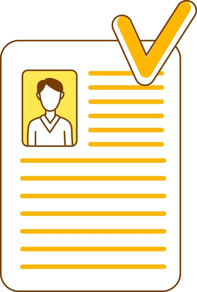 Approve application semi flat color vector object