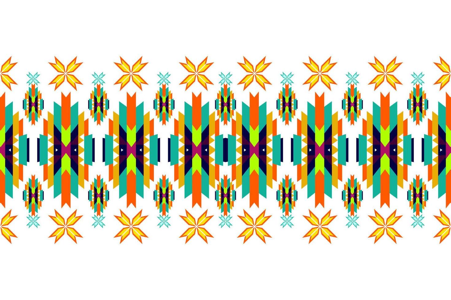Geometric ethnic oriental ikat pattern traditional Design for background,carpet,wallpaper,clothing,wrapping,Batik,fabric,Vector illustration.embroidery style. vector