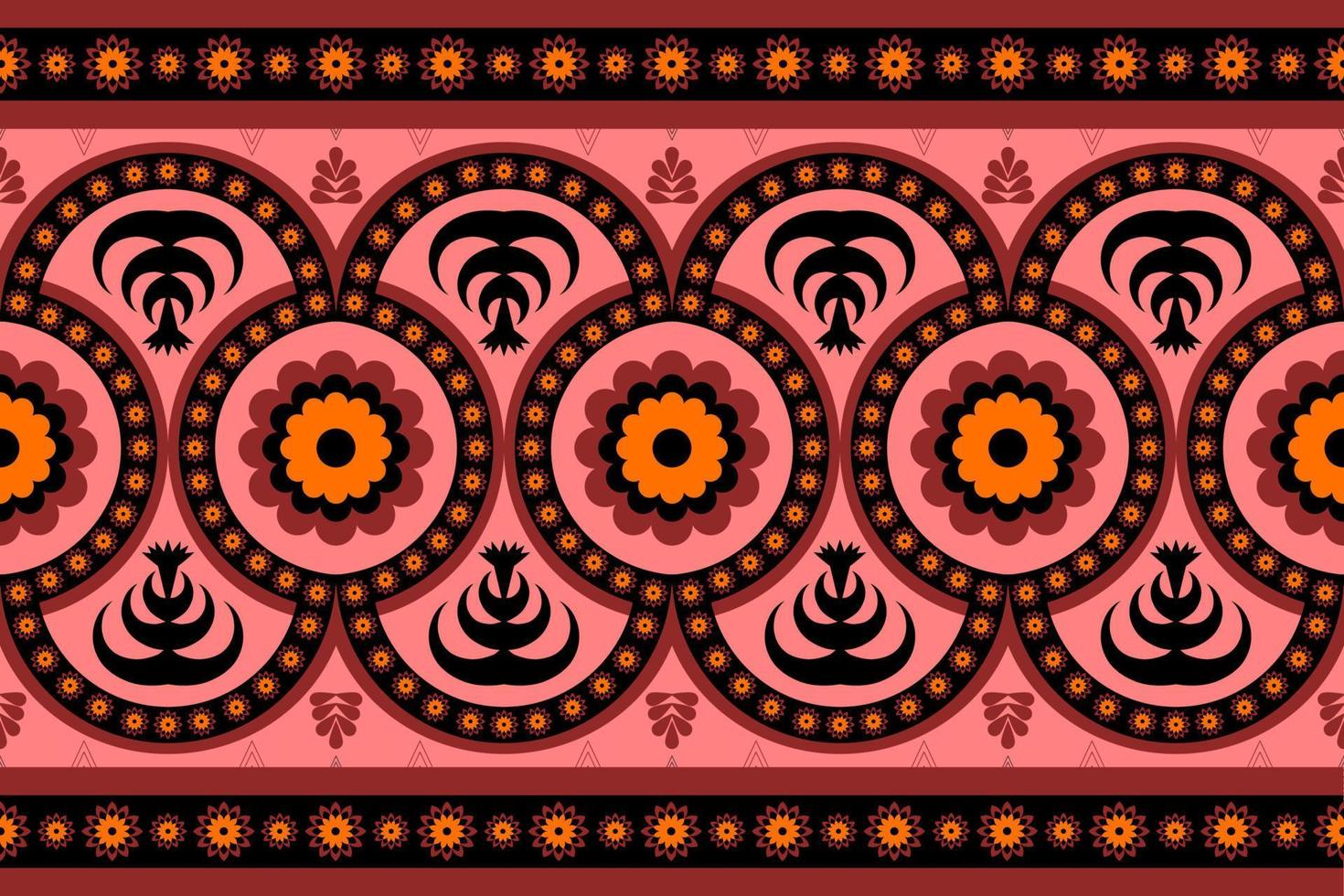 Thai motifs are delicate works of art created by artisans on the wooden floors of the windows and walls of Thai temples. Made up of large scarves and fabrics. vector