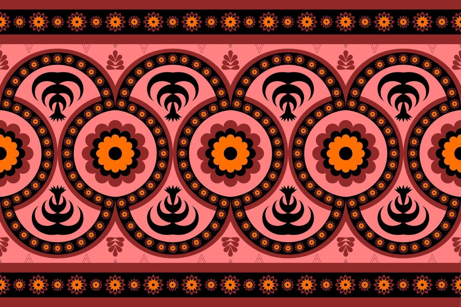 Thai motifs are delicate works of art created by artisans on the wooden floors of the windows and walls of Thai temples. Made up of large scarves and fabrics. vector