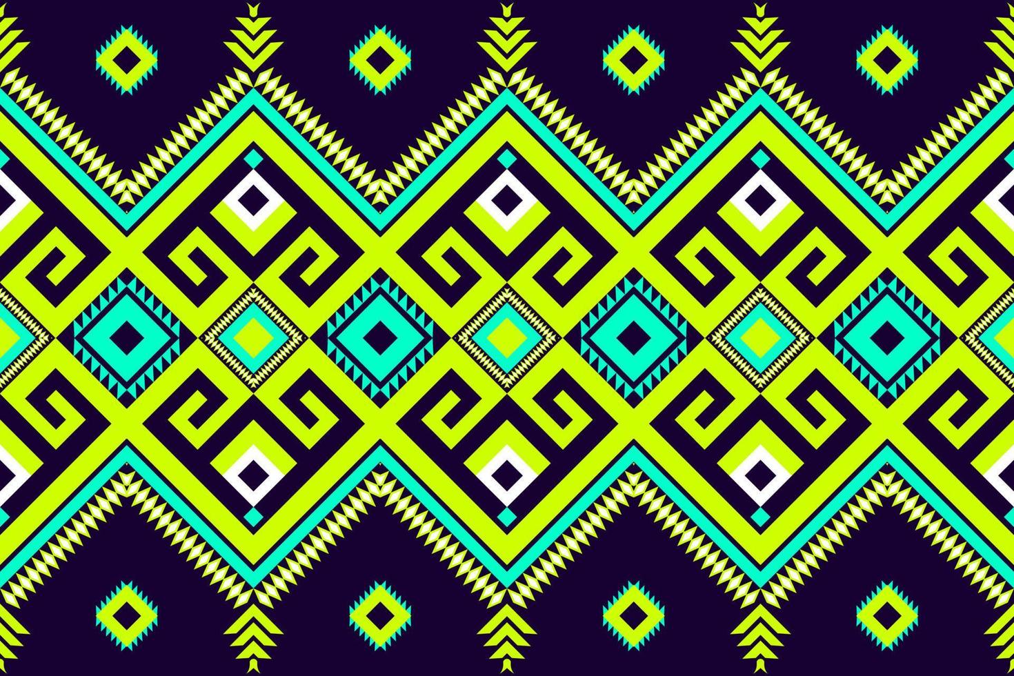 Geometric ethnic pattern traditional Design for background,carpet,wallpaper,clothing,wrapping,Batik,fabric,sarong,Vector illustration embroidery style. vector