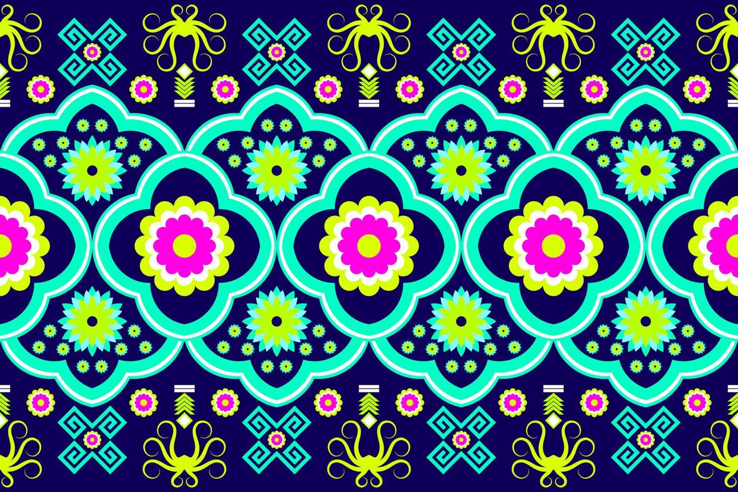 Thai motifs are delicate works of art created by artisans on the wooden floors of the windows and walls of Thai temples. Made up of large scarves and fabrics. vector