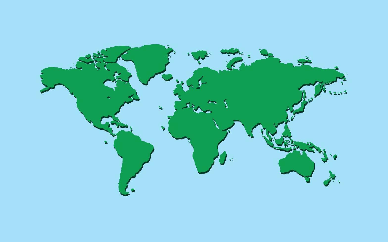 World map vector isolated on white background. Flat Earth map vector. World map vector illustrations, Globe similar world map icon. Map silhouette for template, business,