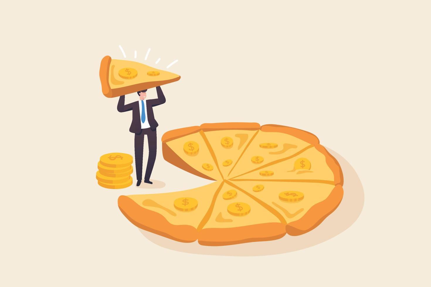 Financial management,  productivity, mutual funds, return on investment, financial consolidation, budget planning, income growth concept. vector