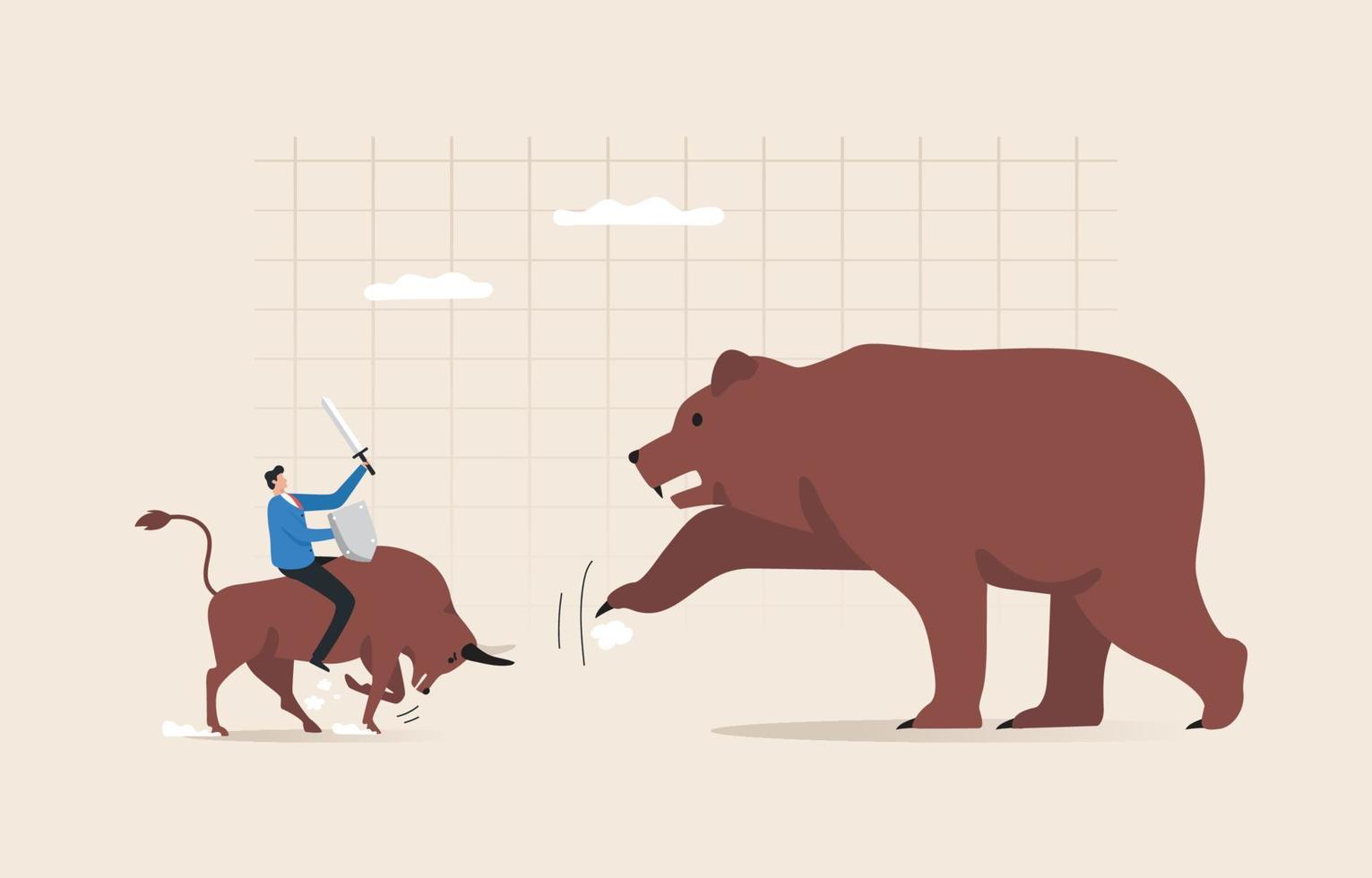 Bullish vs. Bearish Markets Stock Exchange Concept. Wait for the market ...