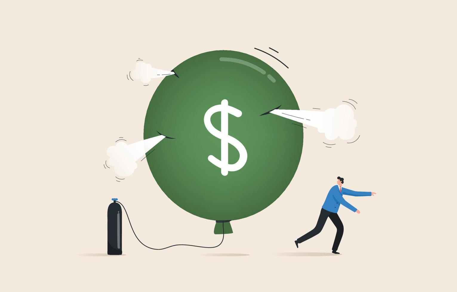 The economic bubble burst. The economy or finance has risen above the