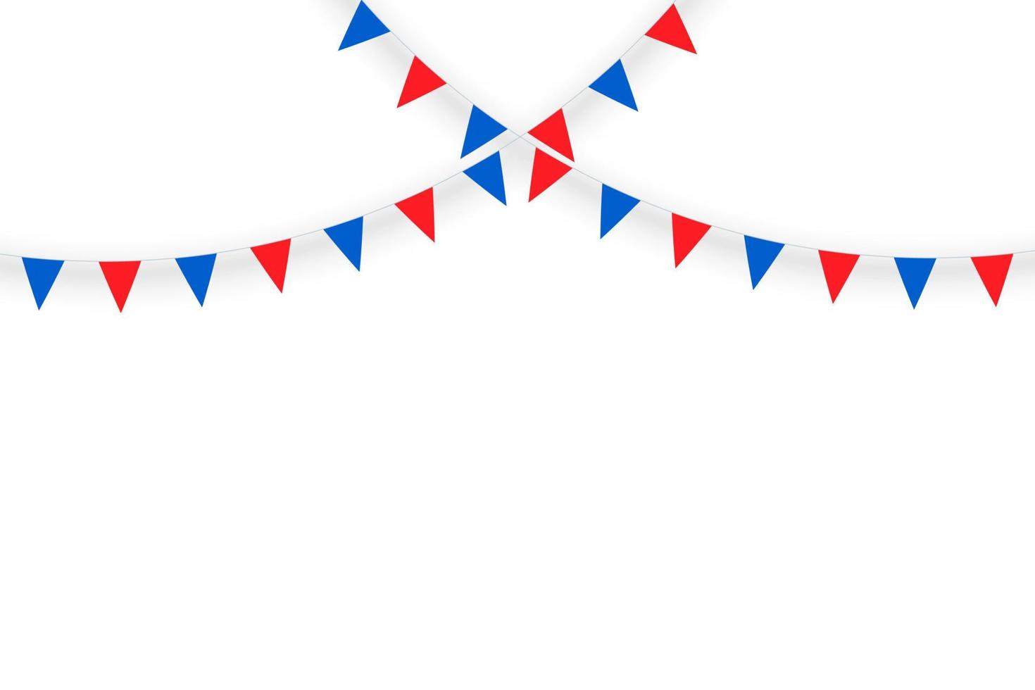 Celebrate party flags isolate and space for graphics design. Vector illustration