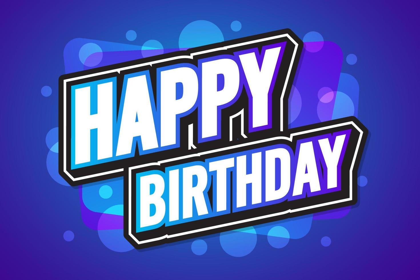 Happy Birthday. Poster banner poster template background. Vector illustration