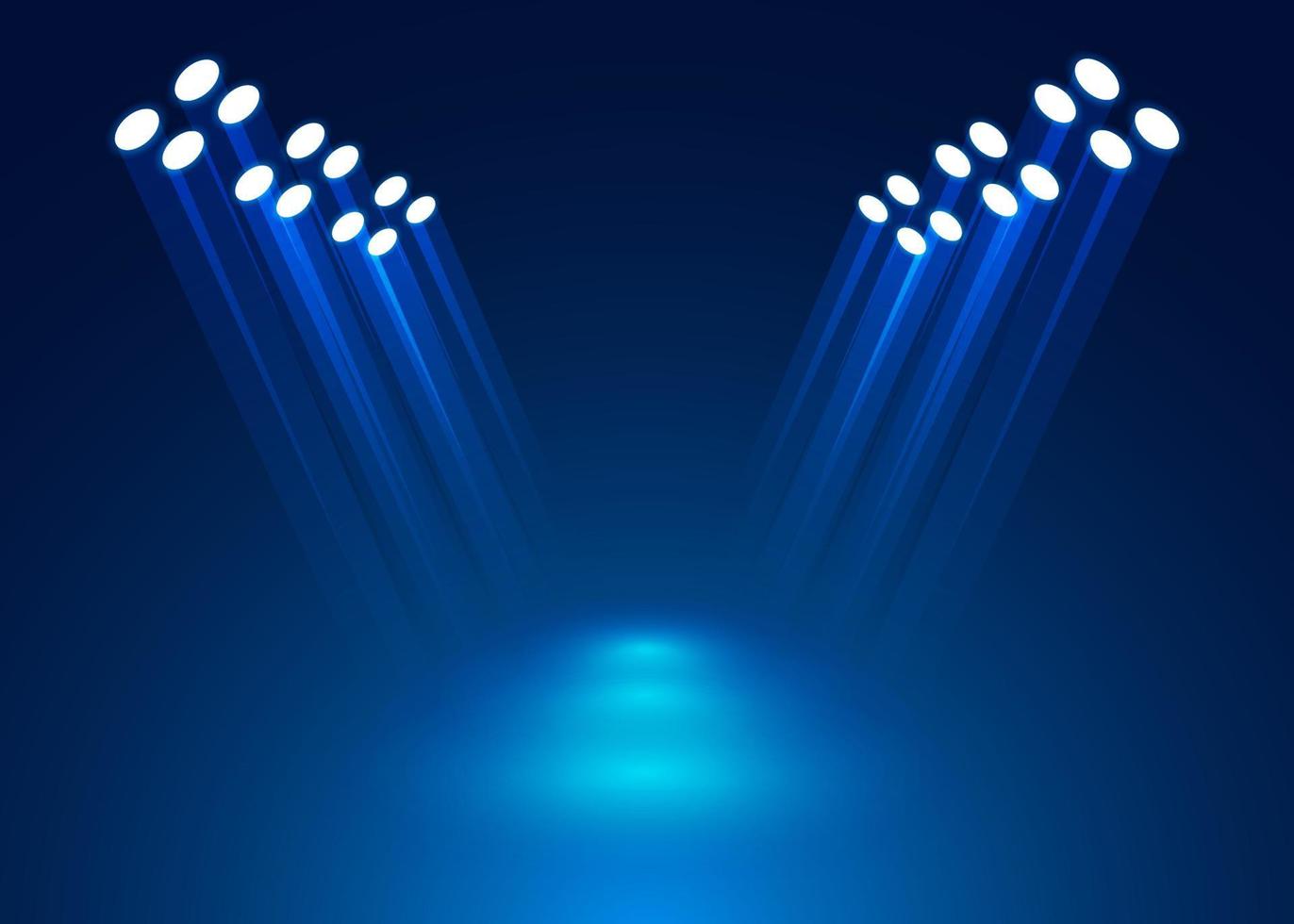 Lighting spotlight background on stage. Vector illustration