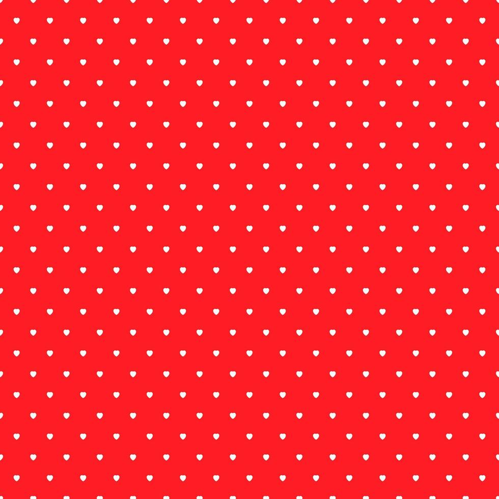 Heart seamless pattern on red background. Vector illustration