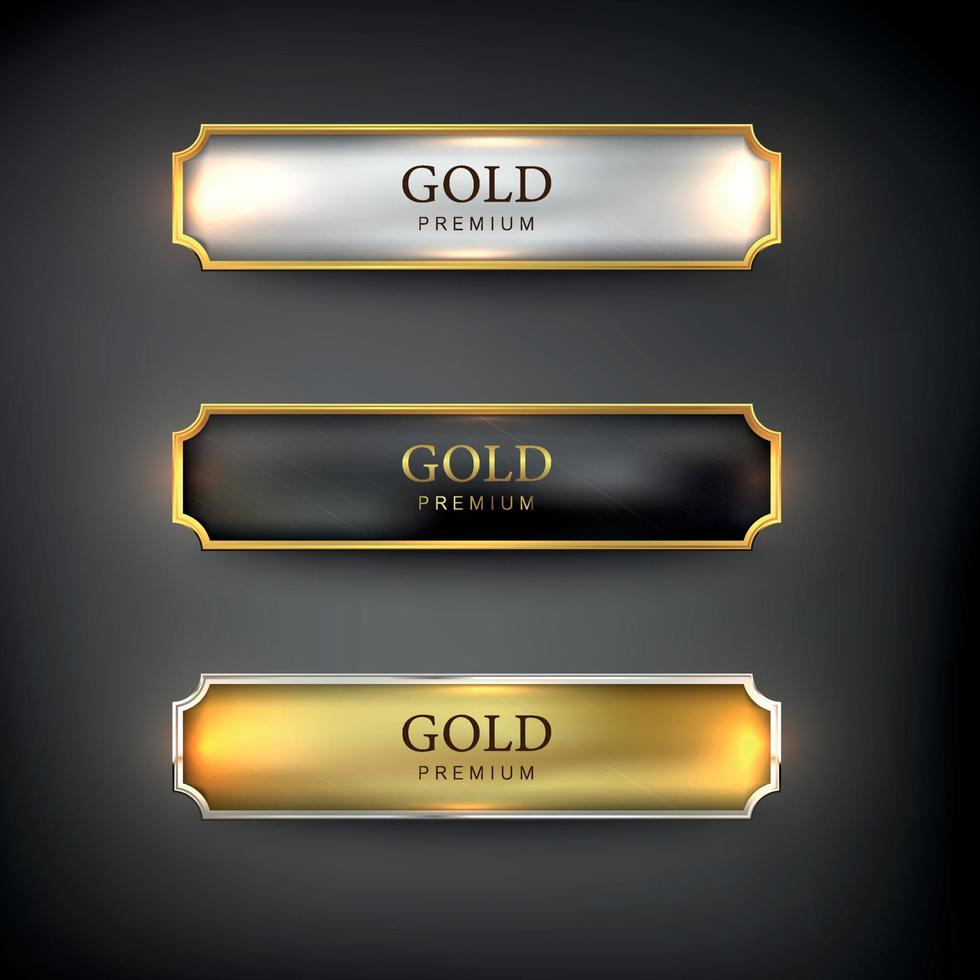 Buttons set web steel on background color black 15 vector
