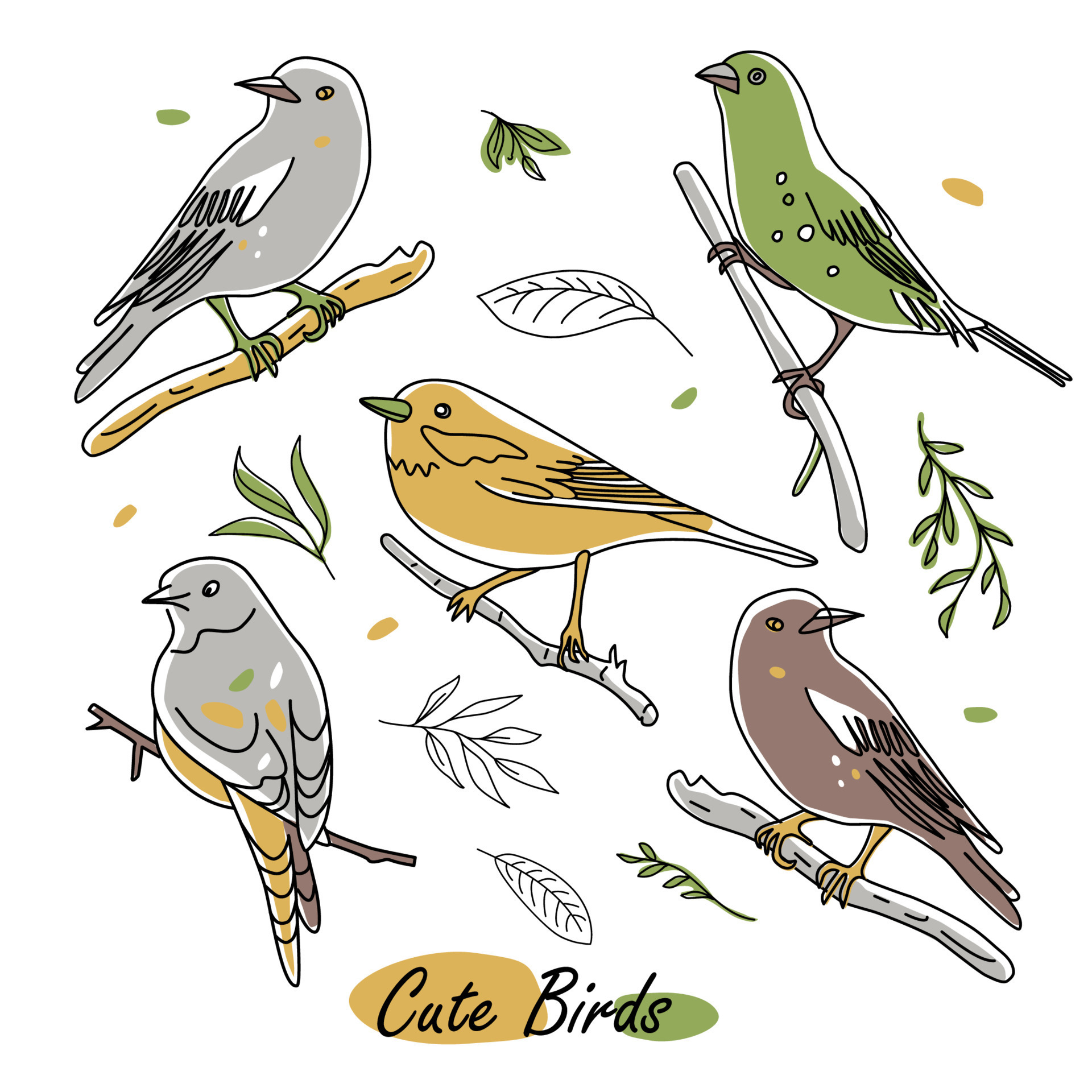 Birds nature animals illustration. Collection of cute hand drawn bird doodles. Line style in minimalism on white. vector picture 8090341 Vector Art at Vecteezy Birds nature animals illustration. Collection of cute hand drawn bird doodles. Line style in minimalism on white. vector picture 8090341 Vector Art at Vecteezy