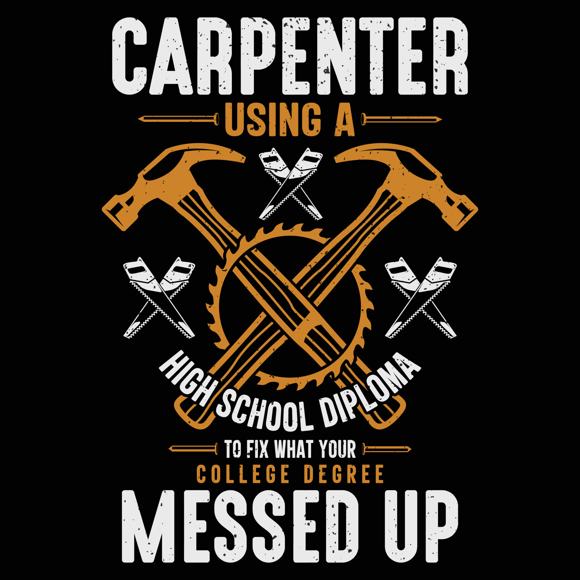 Carpenter t-shirt design, vector element 8090359 Vector Art at Vecteezy