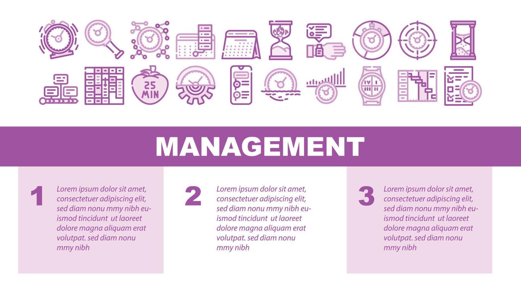 Time Management And Planning Landing Header Vector