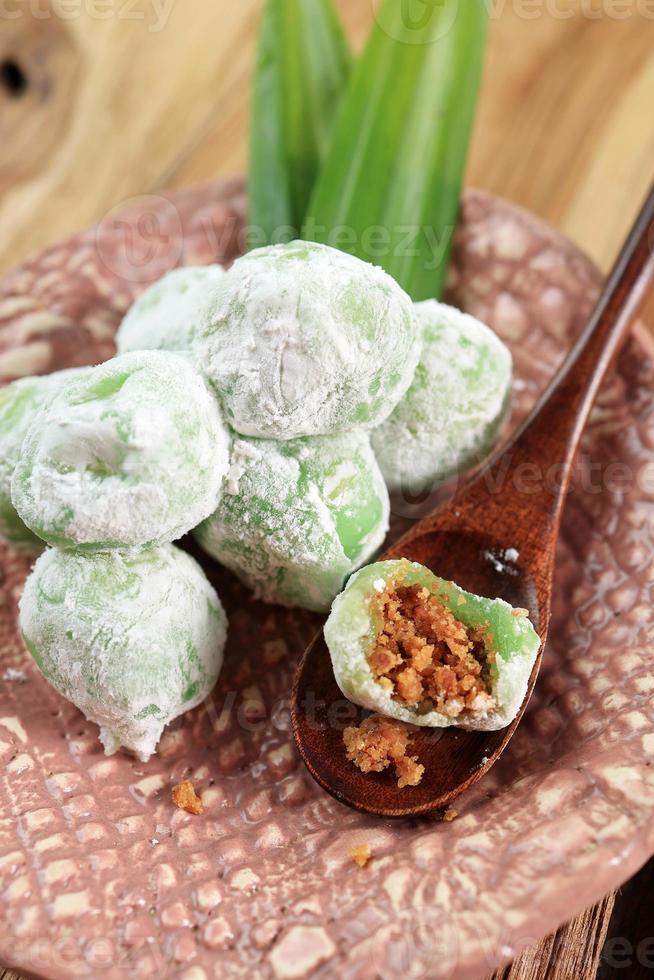 Marca mochi kaswari, comida típica de sukabumi, java occidental. foto