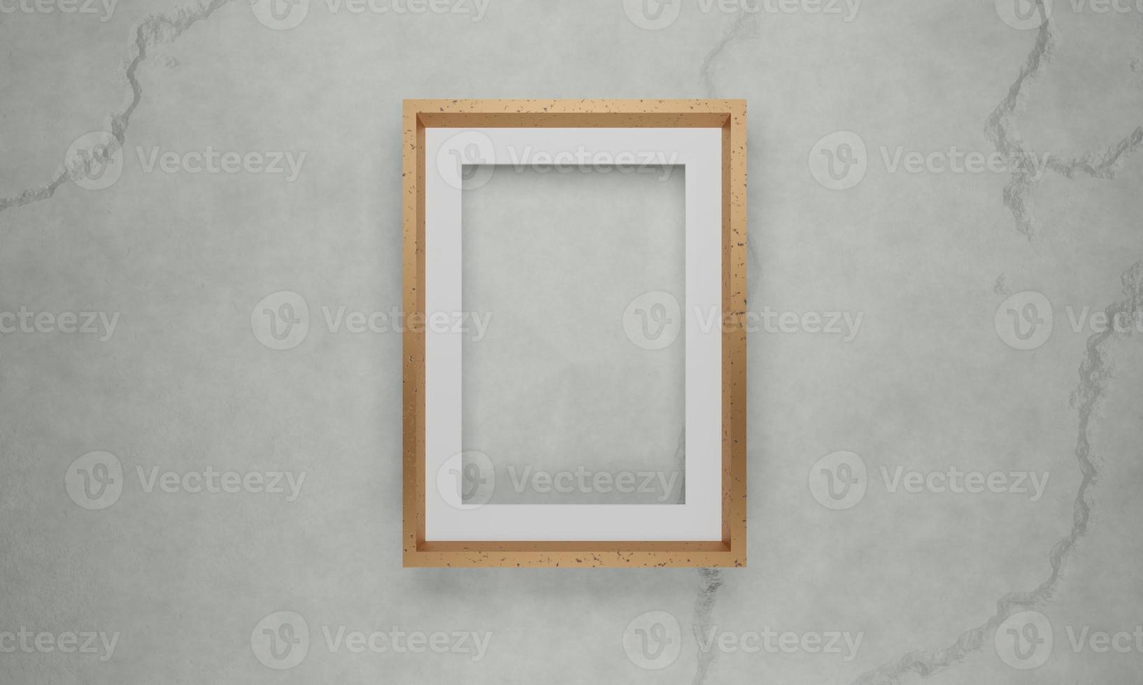 Abstract elegant 3D Background with wood frame photo