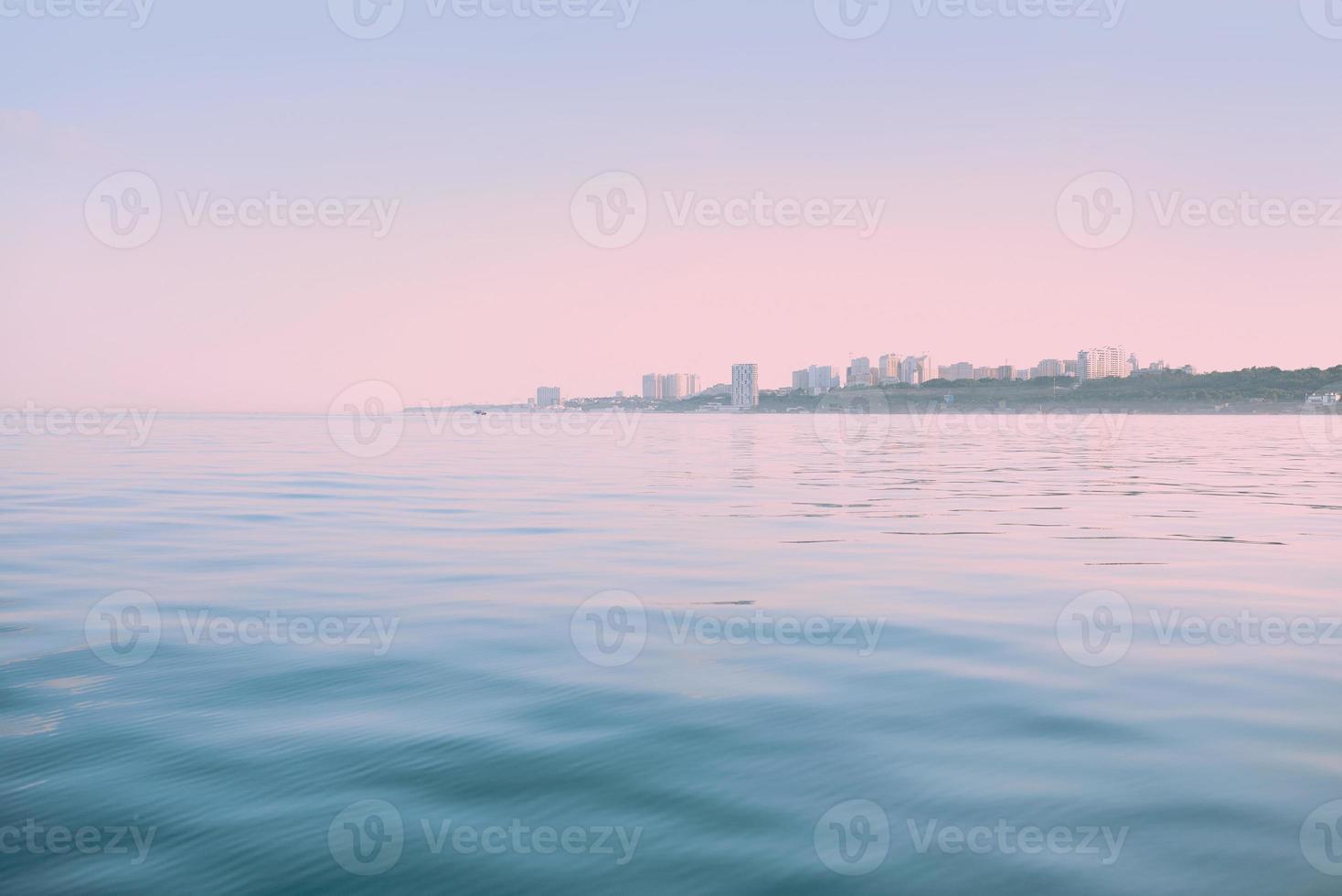 city view from the the sea coast. Travel, relaxation photo