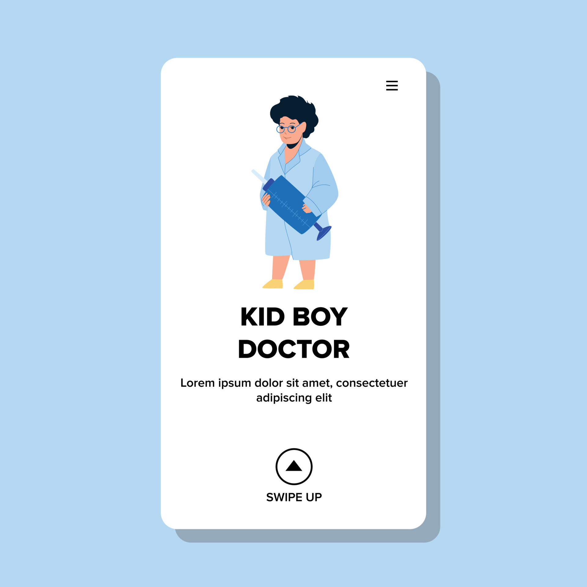 Kid Boy Doctor Dream Of Future Profession Vector 8091724 Vector Art at  Vecteezy