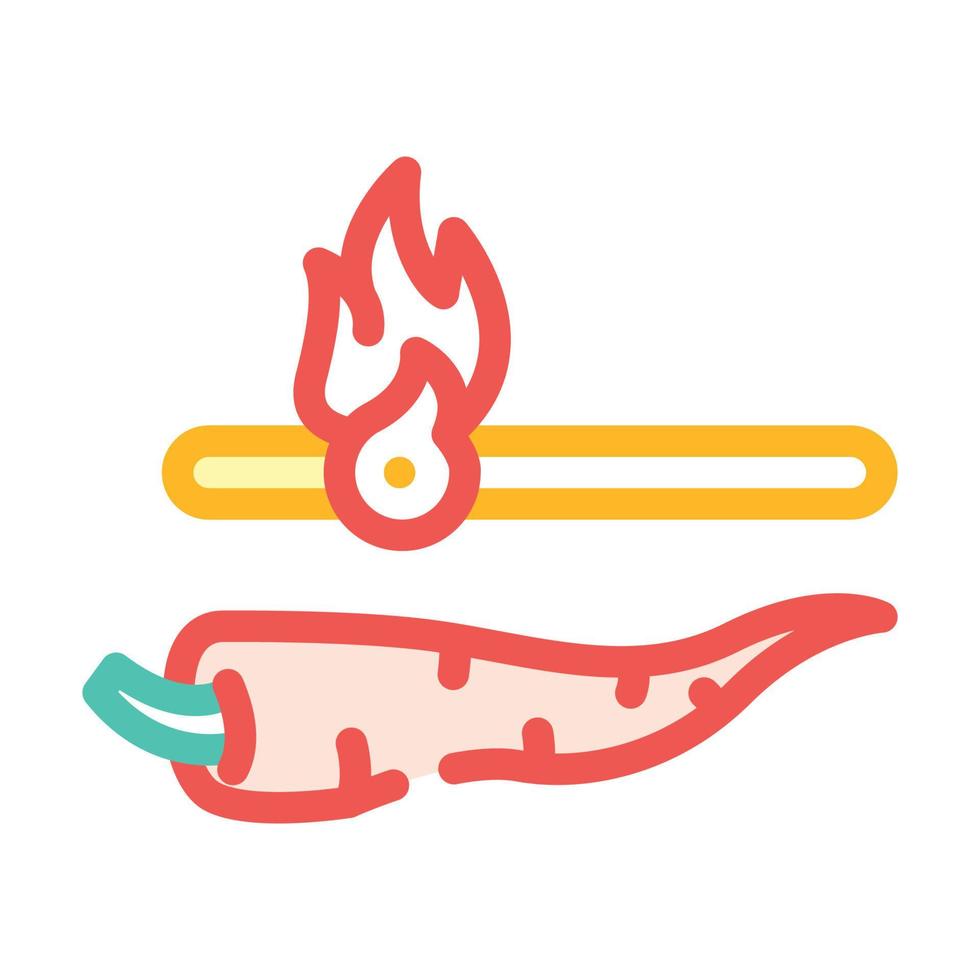 spicy pepper taste scale color icon vector illustration
