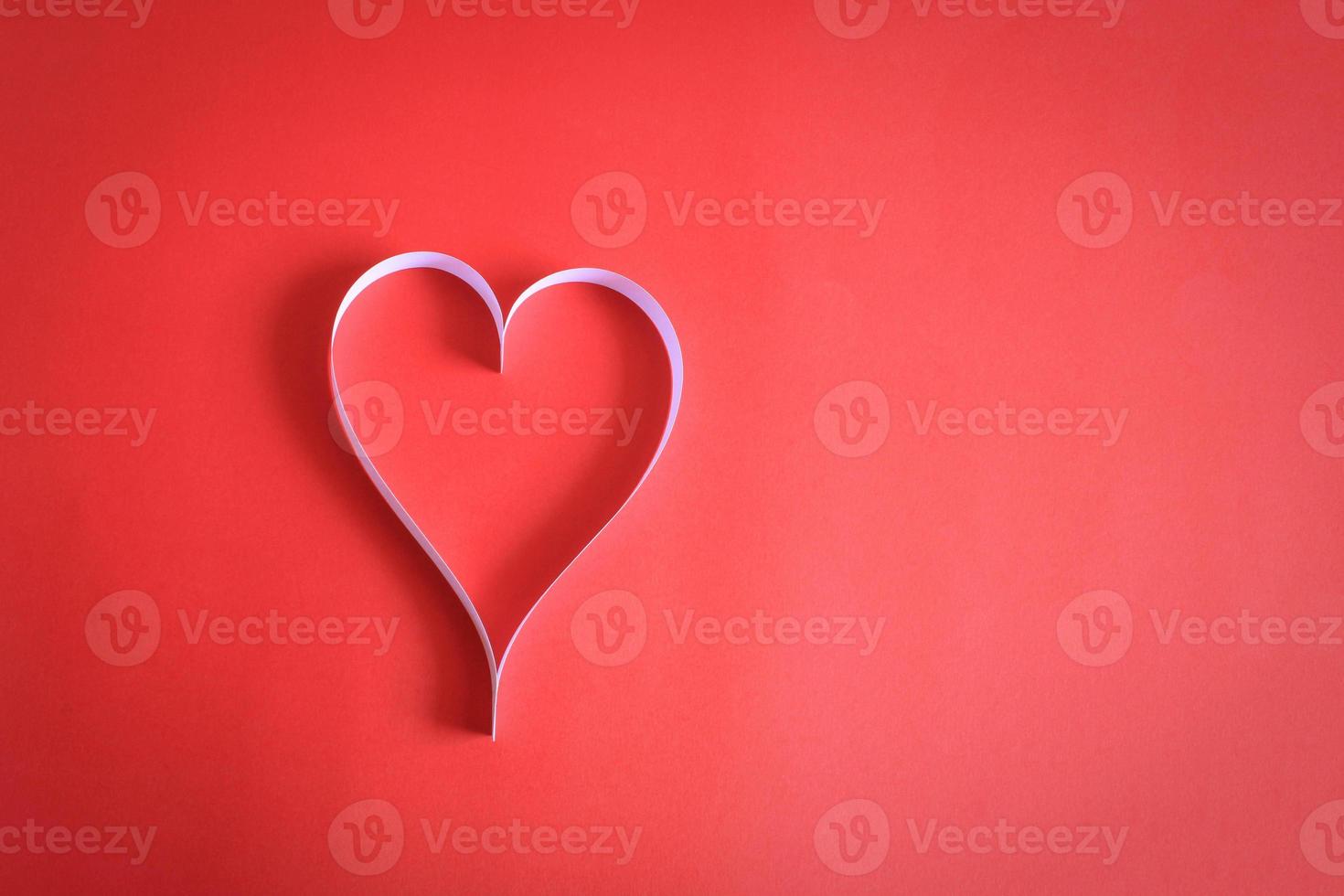 papel de corazón en el fondo de papel de arte rojo san valentín día de san valentín día de san valentín - imagen foto