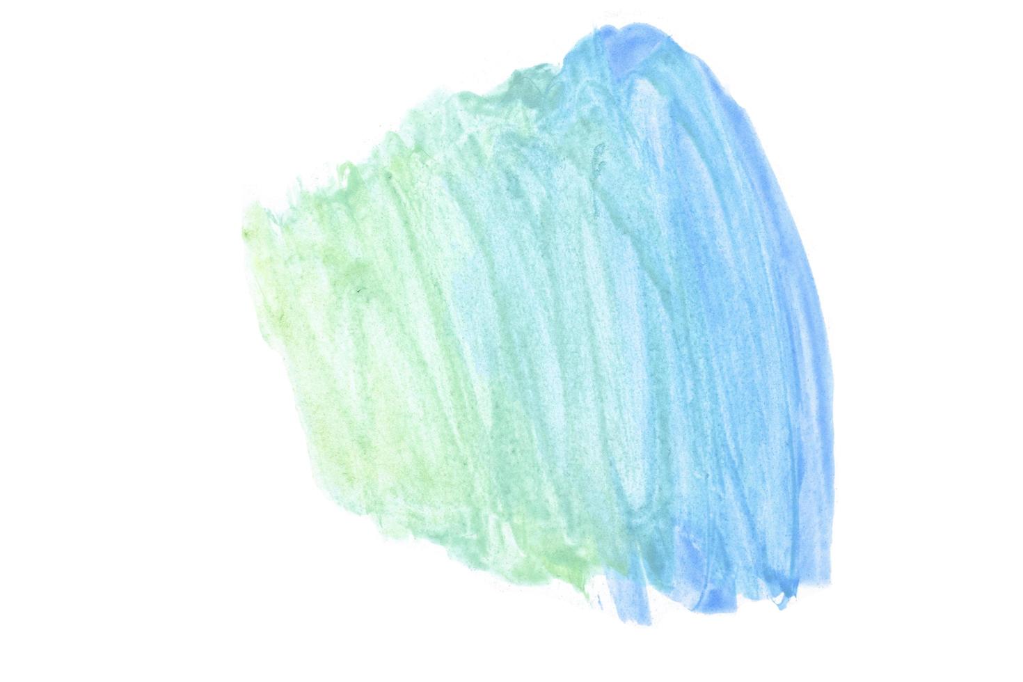 Blue watercolor on white paper photo