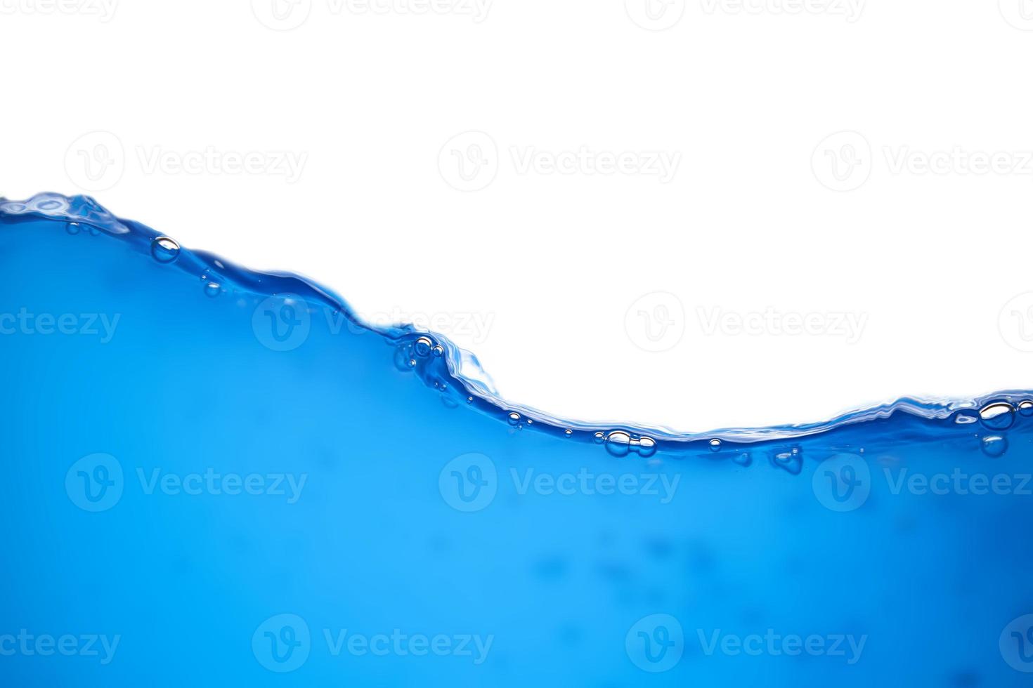 The water moving in a blue curve and has air purification and has a white background. photo