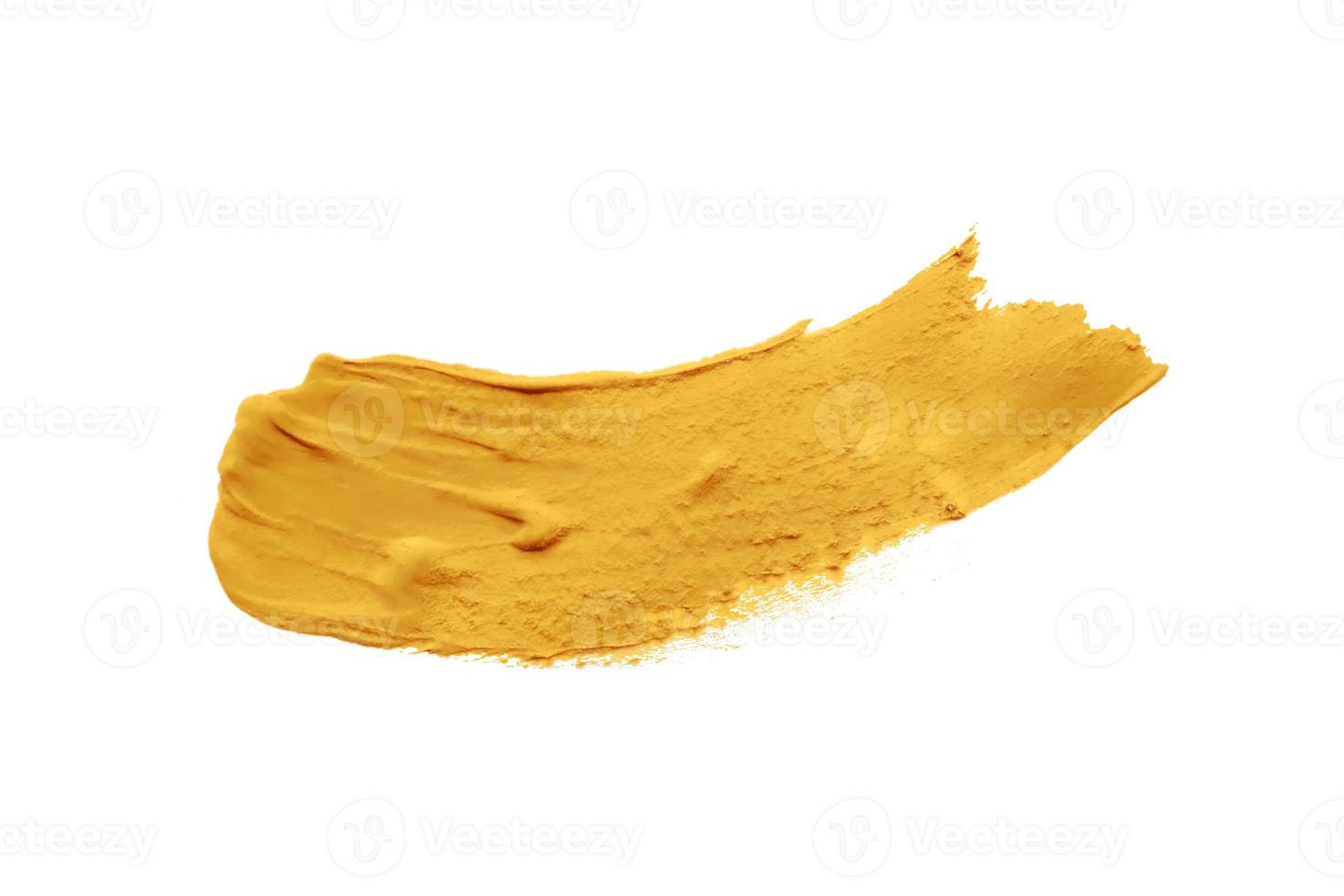 yellow brush isolated on white background photo