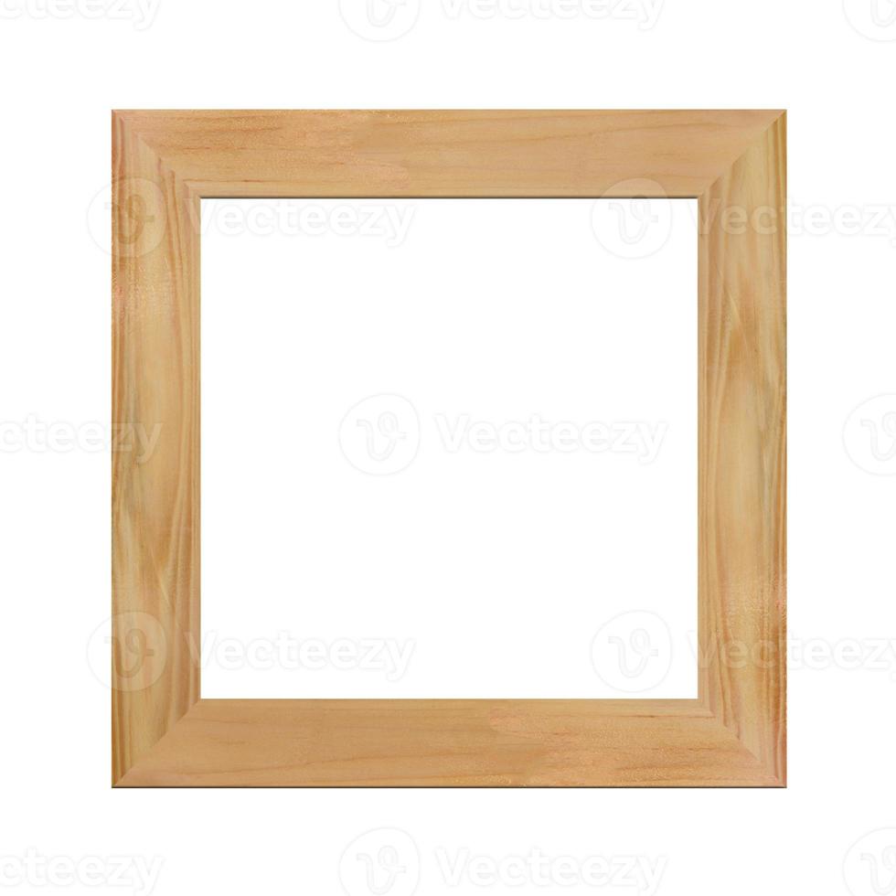 Wood frame isolated on whited background with clipping path photo