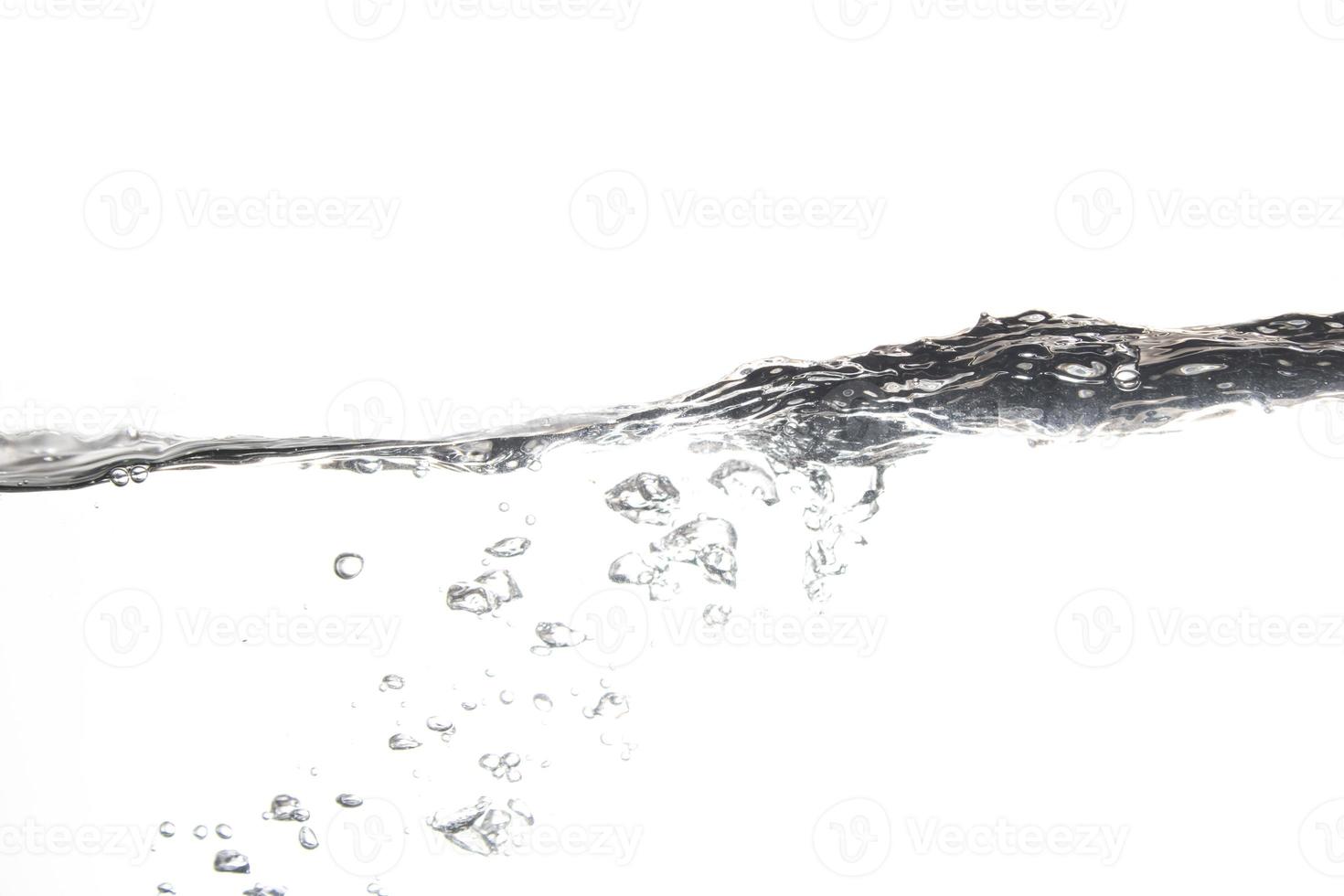 Splashing water surface with a white background photo