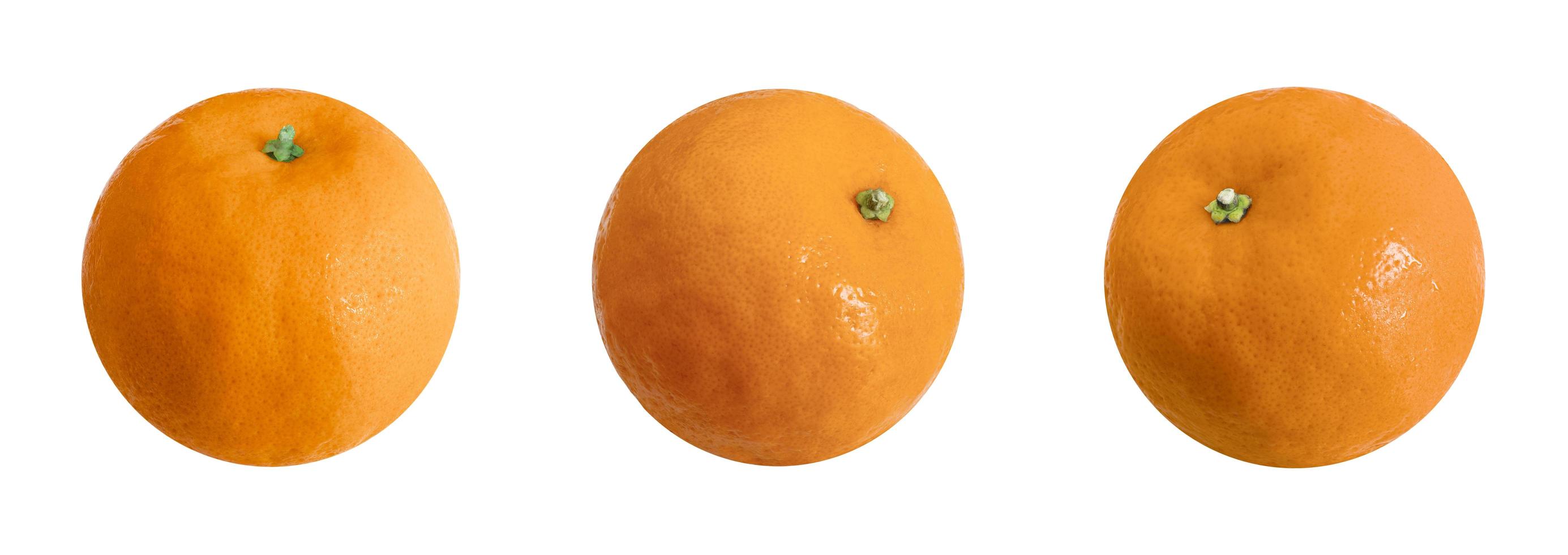 Three oranges isolated on white background, fruit on white background,clipping path photo