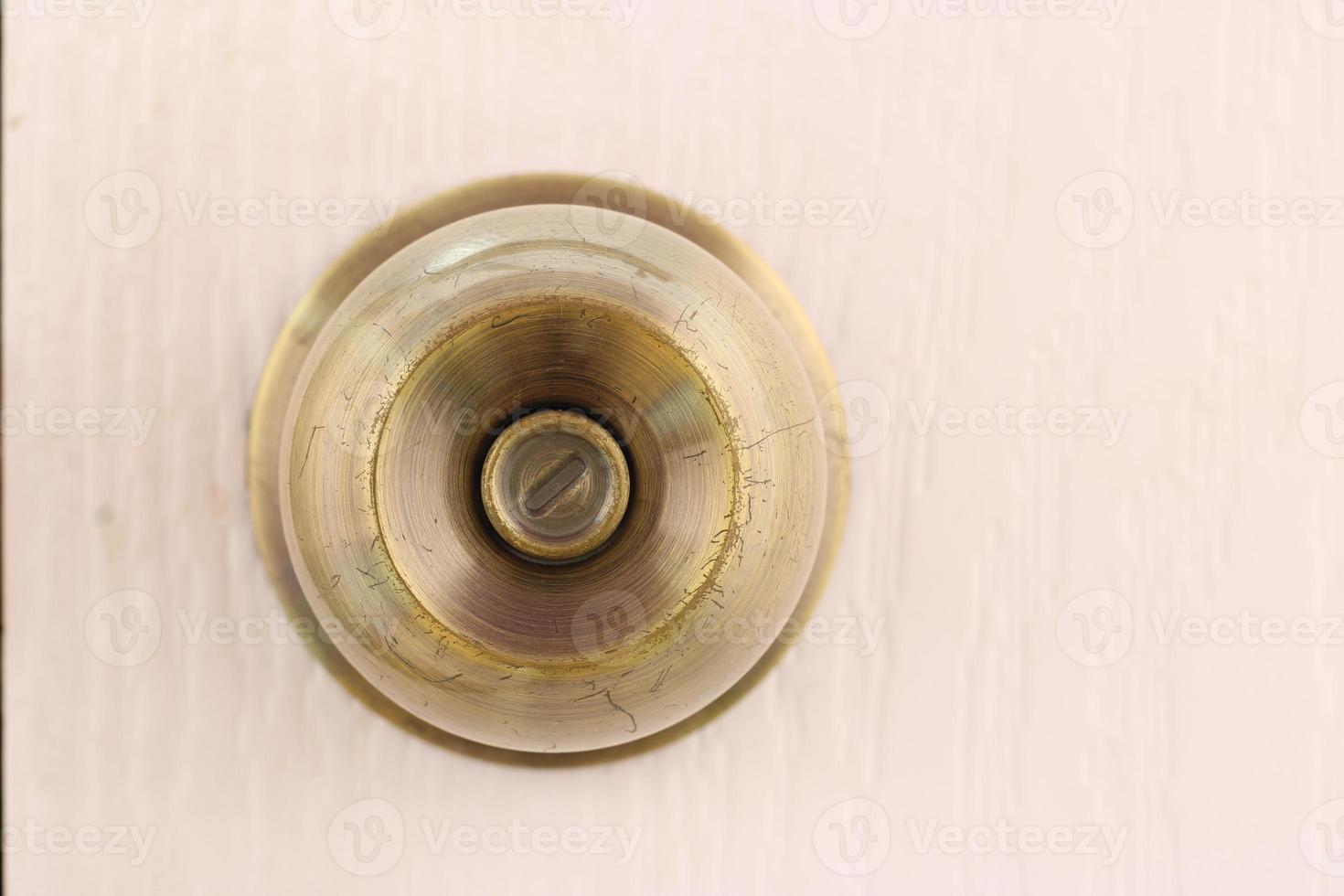 Door knobs on white doors with locks photo