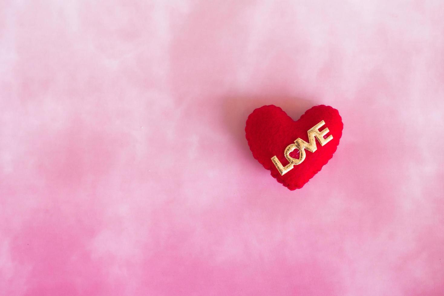 Love hearts on pink background. Valentines day card concept. Heart for Valentines Day Background. photo