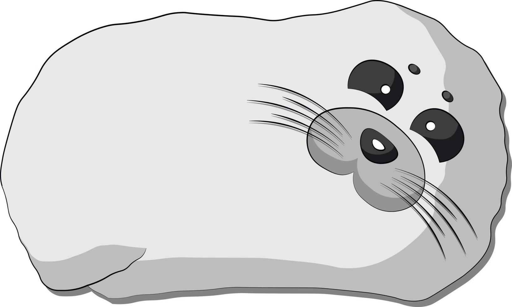 Cute cartoon Seal. Draw illustration in color vector