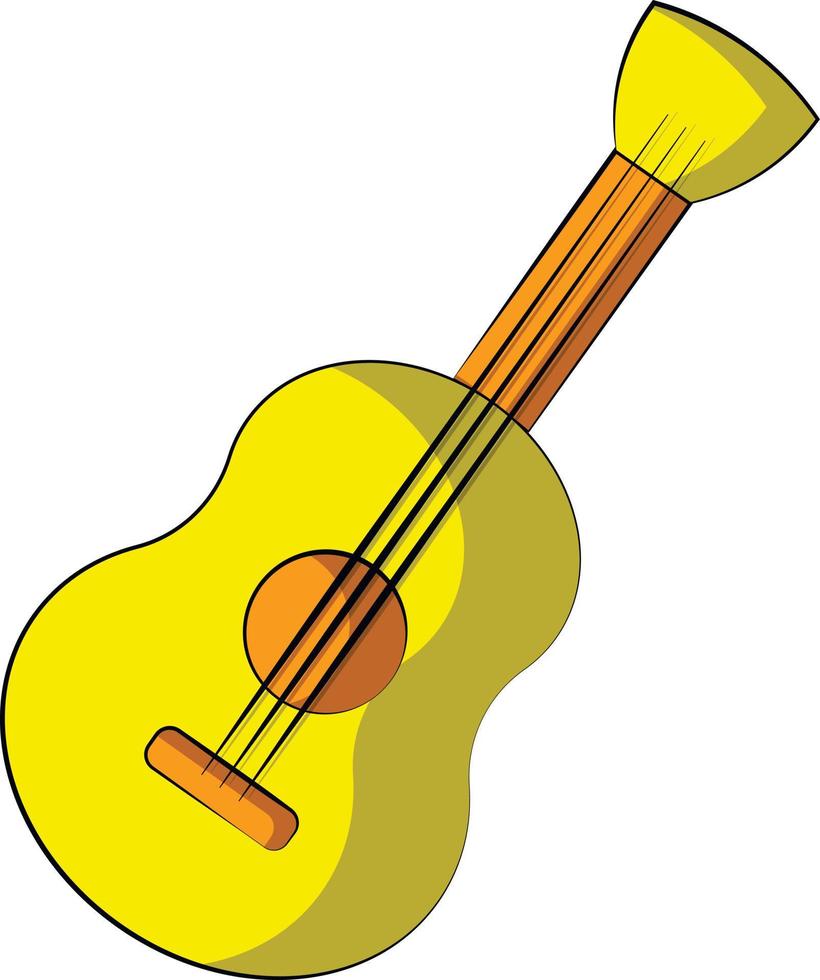 guitarra de un solo elemento. dibujar una ilustración en color vector