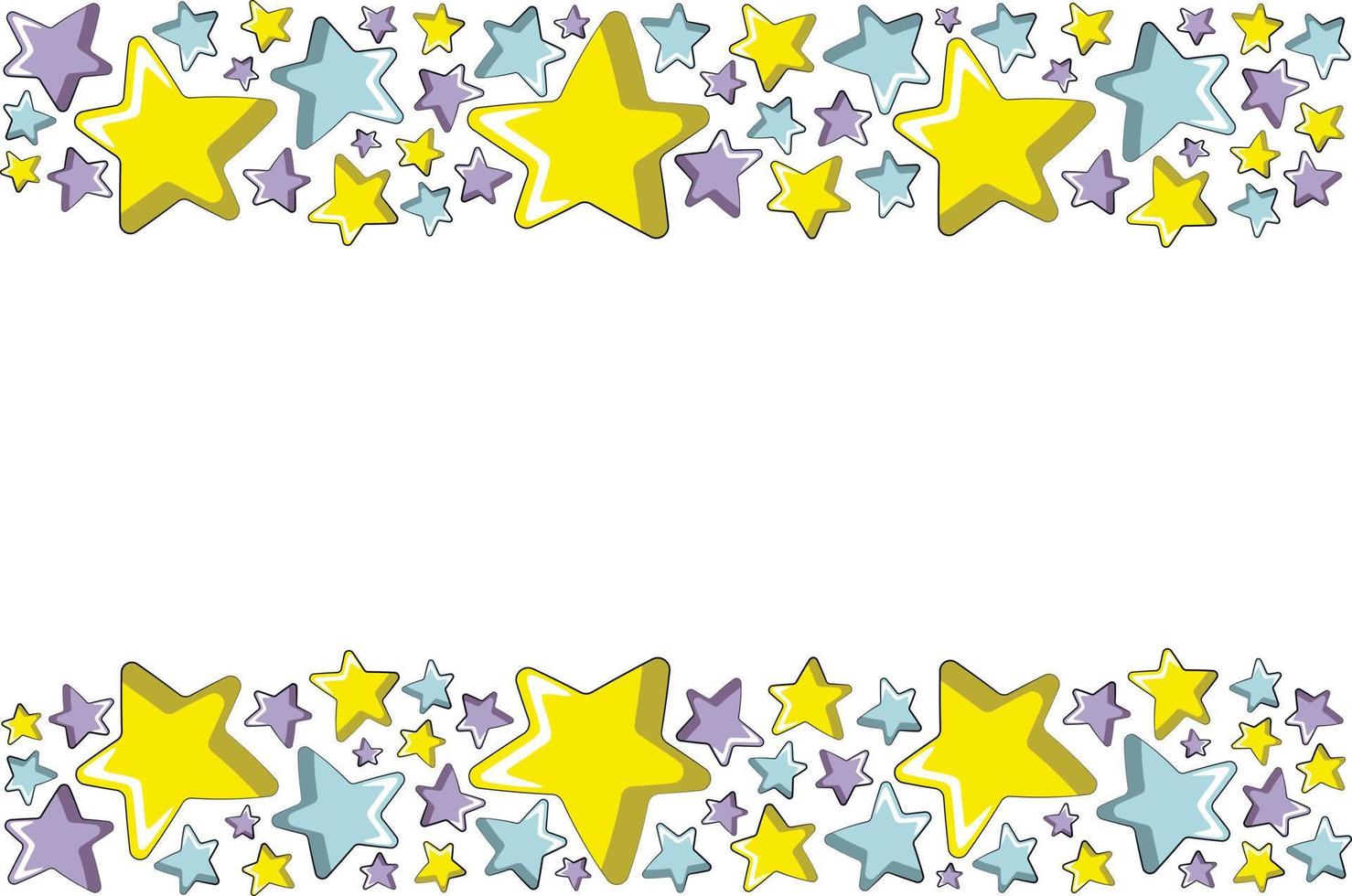 Banner in the form of a frame with little star vector