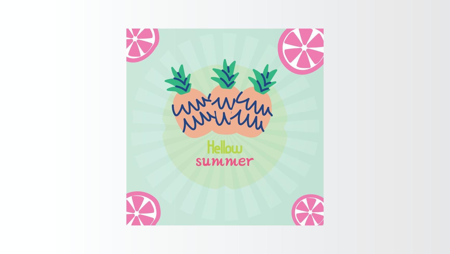 nice summer day social banner template vector