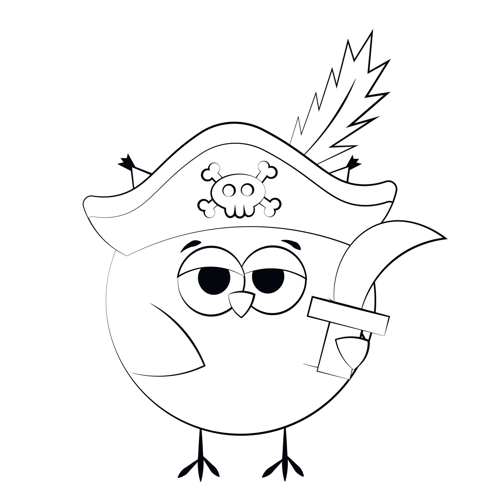 Cute cartoon Owl Pirate. Draw illustration in black and white 8095227 Vector Art at Vecteezy Cute cartoon Owl Pirate. Draw illustration in black and white 8095227 Vector Art at Vecteezy