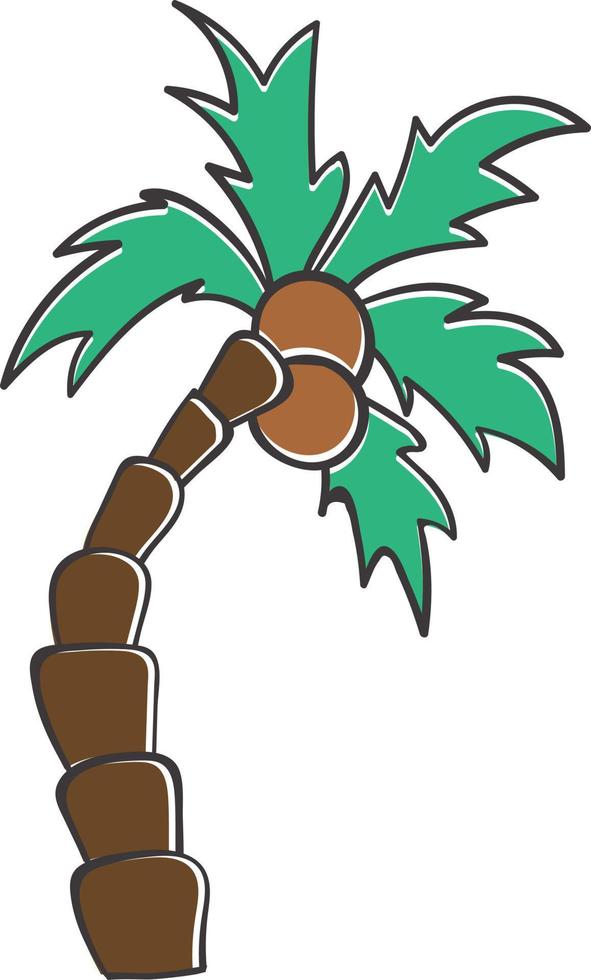 Palm tree, tropical plant. 8095264 Vector Art at Vecteezy