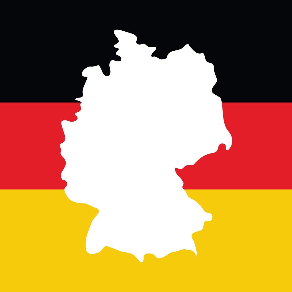 Freehand German map sketch. Vector illustration. Silhouette country borders map of Germany on white background.