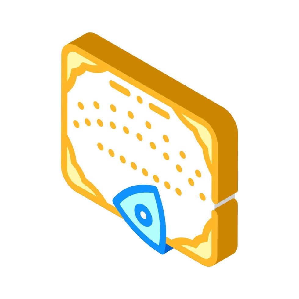 ouija board for communicating with spirits isometric icon vector illustration