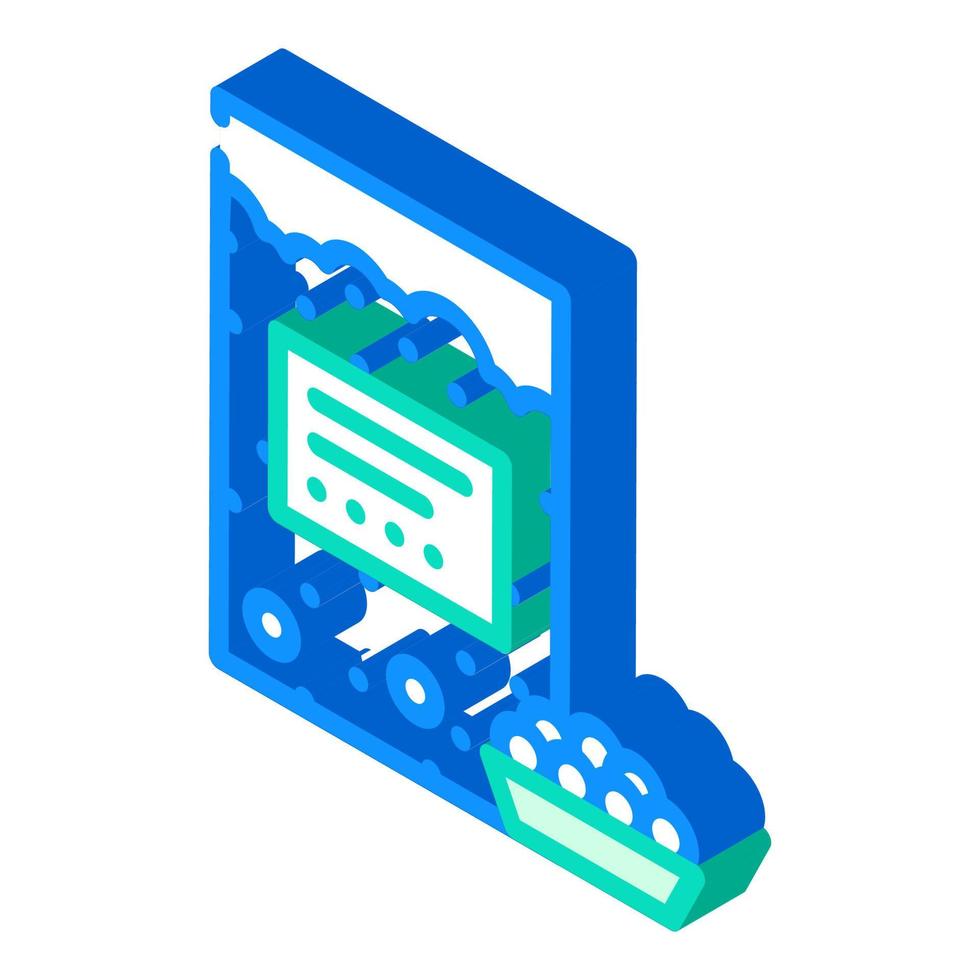 tapioca gluten free isometric icon vector illustration