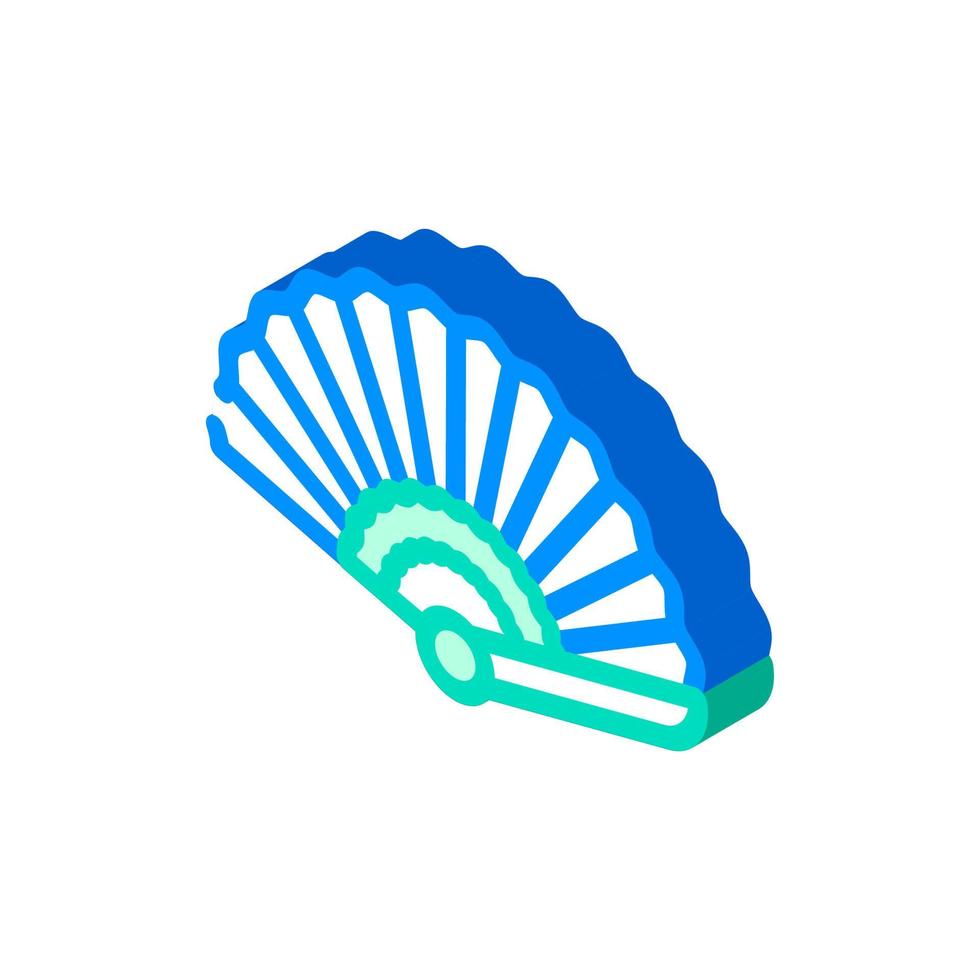 fan spain isometric icon vector illustration