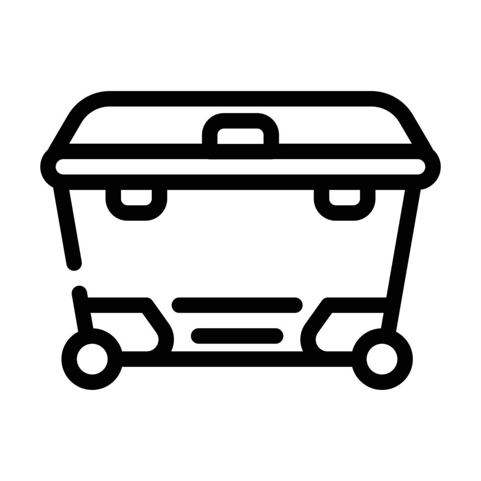 waste container line icon vector illustration