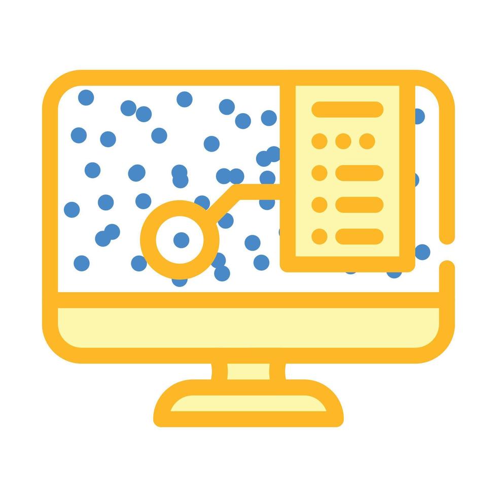 virtual planetarium color icon vector illustration