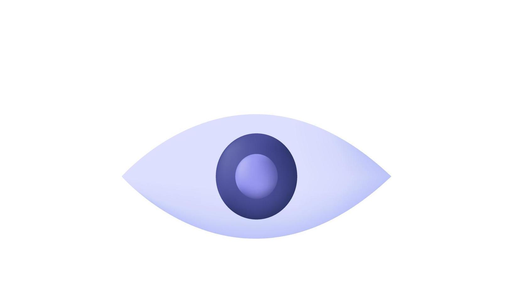 unique 3d eye identification health research optics concept icon isolated on vector