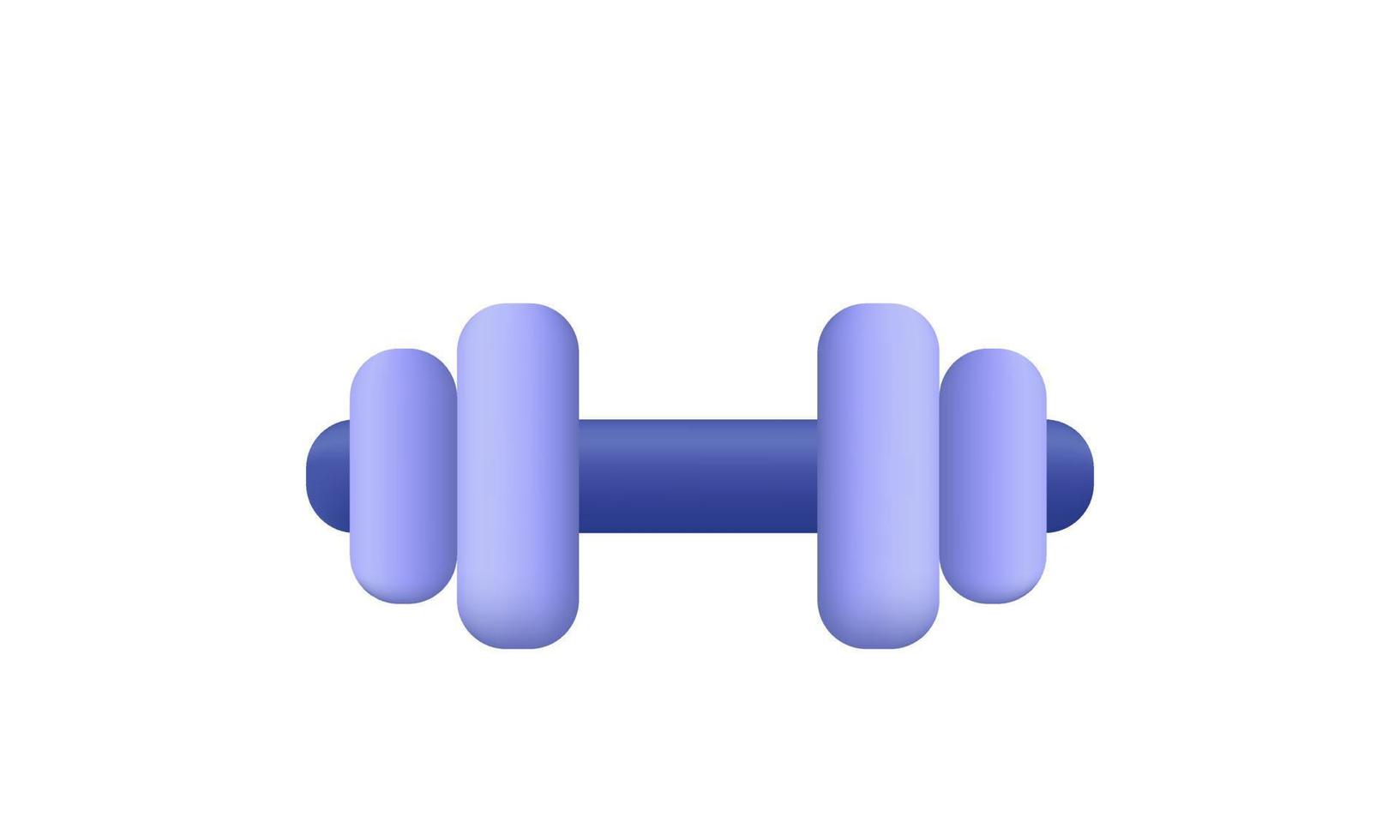 unique 3d sports gym equipment dumbbell icon isolated on vector