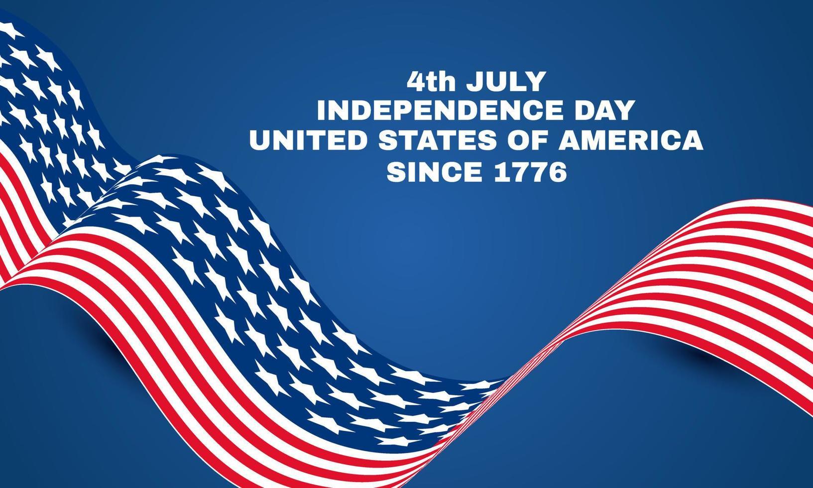 exclusivo 4 de julio América feliz día de la independencia banner aislado en vector