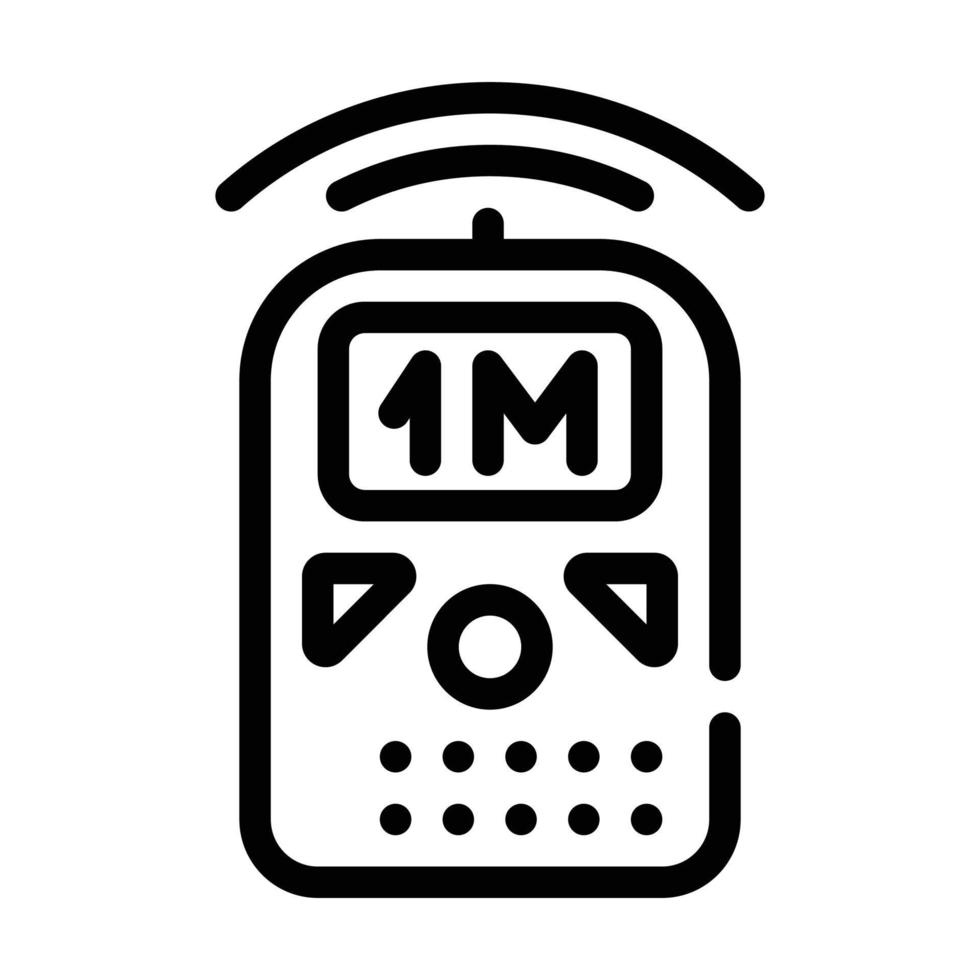 ultrasonic ruler measuring equipment line icon vector illustration
