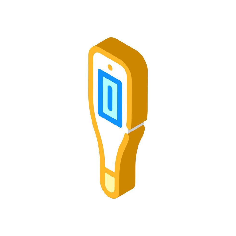 electronic medical thermometer isometric icon vector illustration